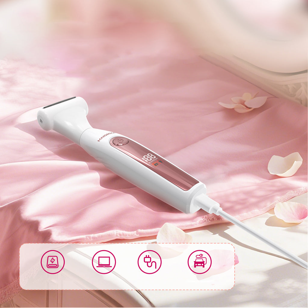 MAXGROOM ZC-T18 multifunkcinė moters žirklė su keičiamais antgaliais - balta ir rožinė -- Hair Clippers & Trimmers