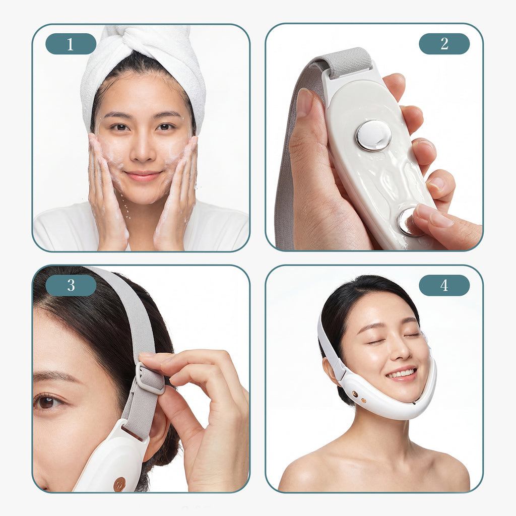Belleskin by MAXGROOM M-170 EMS LED veido ir smakro masažuoklis - baltas -- Uncategorized