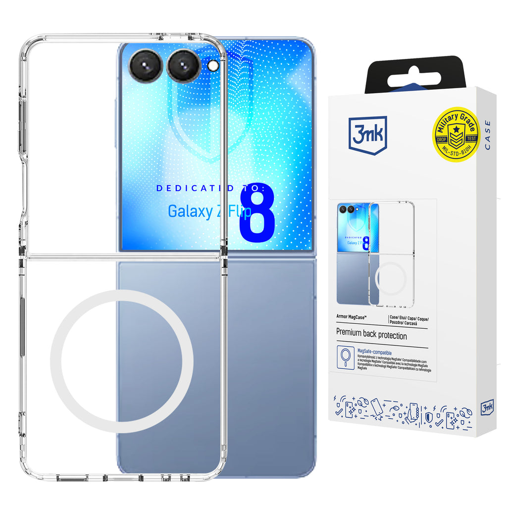 Dėžė 3mk Armor Magcase skirta Samsung Galaxy Z Flip 8 - skaidri -- Samsung Galaxy Z Flip 8