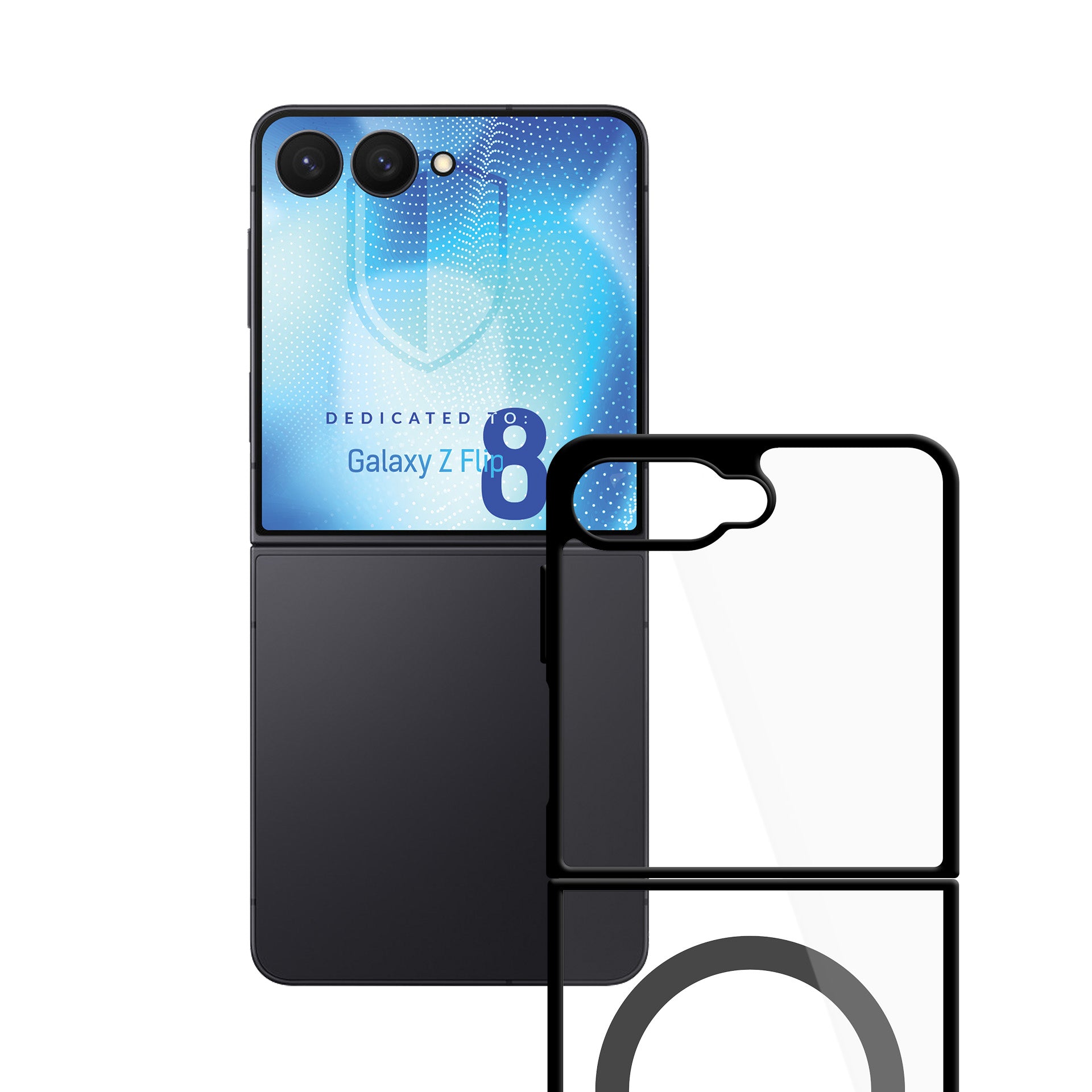 3mk Satin Armor Case+ Flip dėklas Samsung Galaxy Z Flip 8 - skaidrus -- Samsung Galaxy Z Flip 8