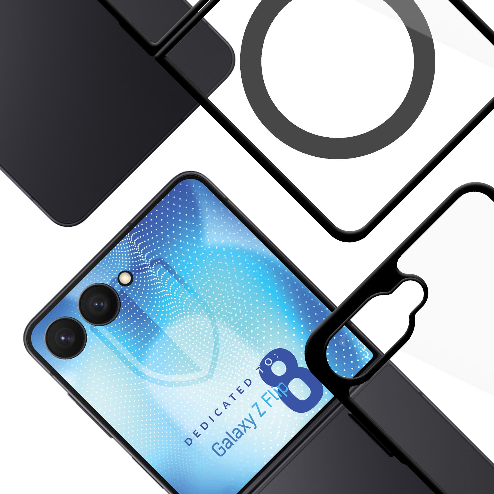 3mk Satin Armor Case+ Flip dėklas Samsung Galaxy Z Flip 8 - skaidrus -- Samsung Galaxy Z Flip 8