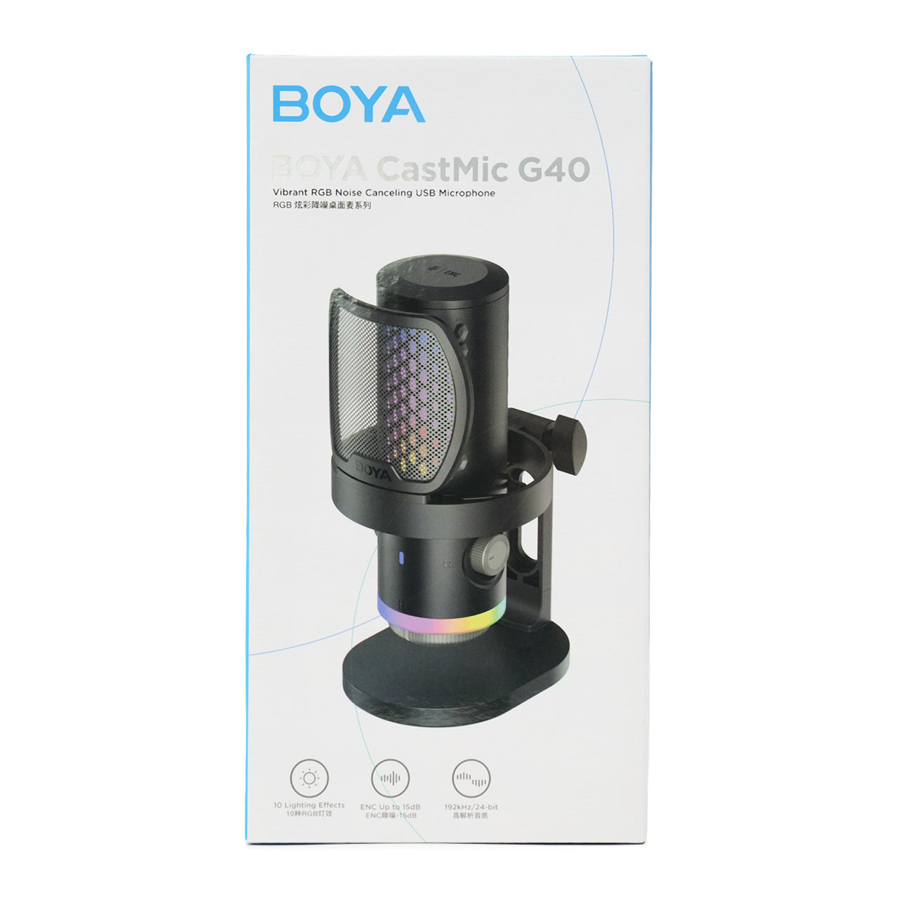 BOYA CastMic G40 Laidinis USB-C žaidimų mikrofonas - juodas -- Microphones