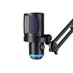 BOYA CastMic G40B laidinis žaidimų mikrofonas su ranka, USB-C - juodas -- Microphones