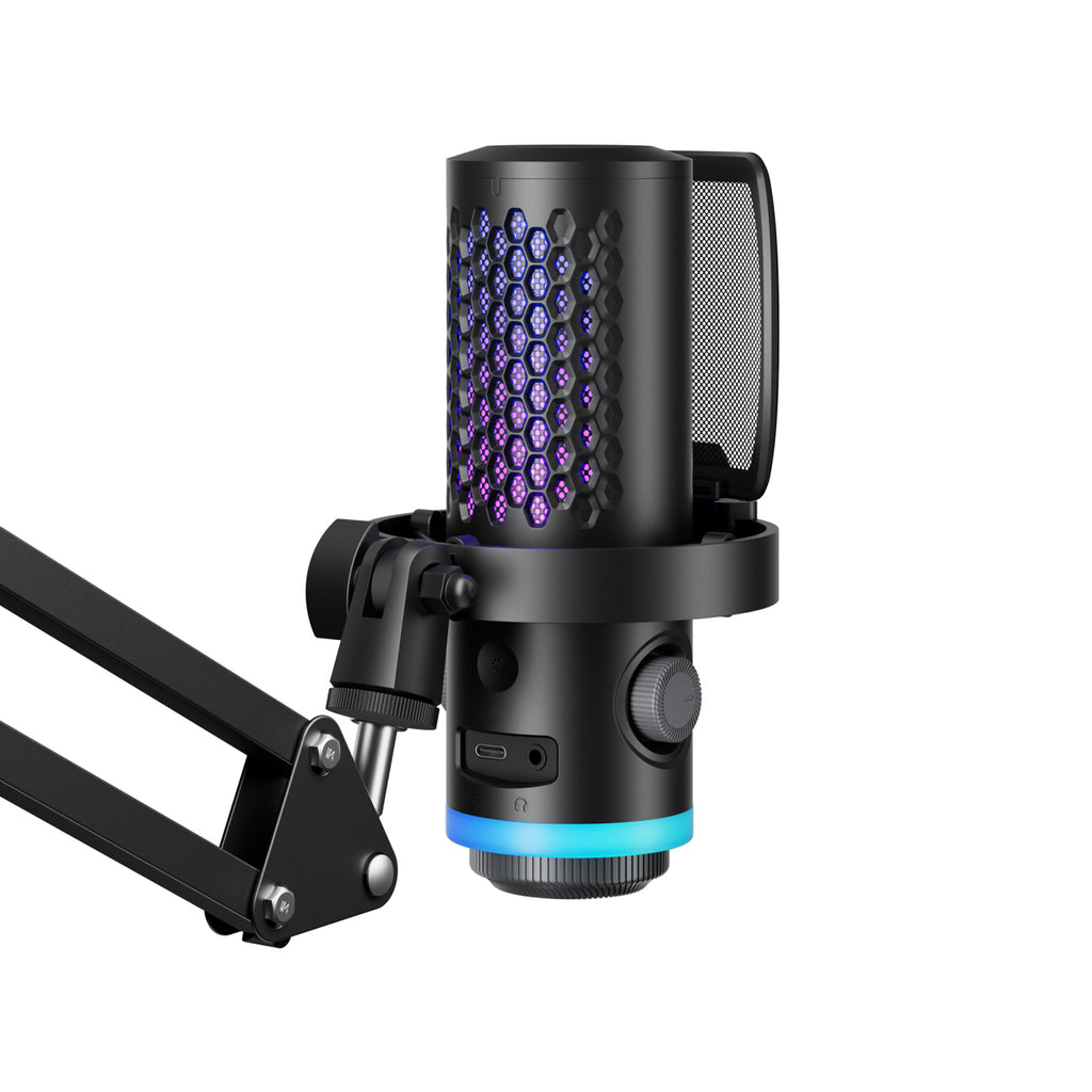 BOYA CastMic G40B laidinis žaidimų mikrofonas su ranka, USB-C - juodas -- Microphones