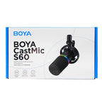 BOYA CastMic S60 Laidinis dinaminis žaidimų mikrofonas USB XLR - juodas -- Microphones
