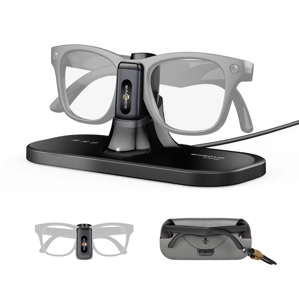 BoboVR CG2 3in1 Įkrovimo Stotis Smart Akinius su Spaustuku 350 mAh ir Etui - Juoda -- Gaming Accessories