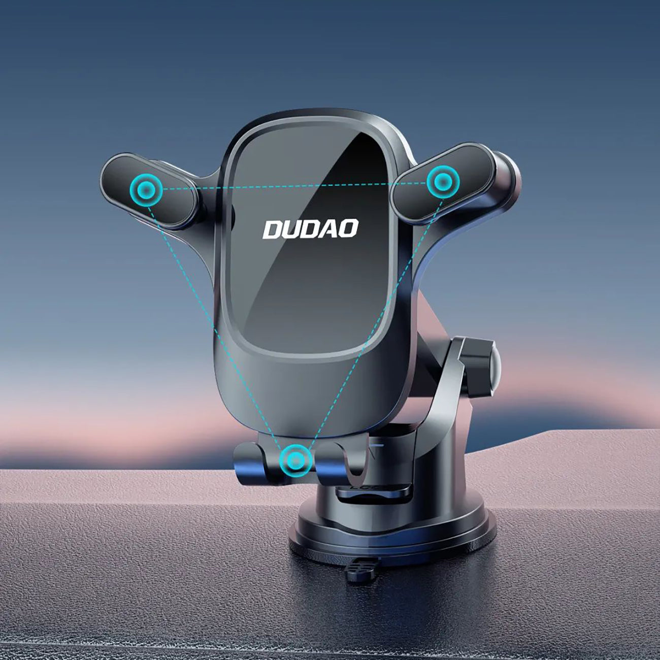 Dudao F5PRO+ automobilio laikiklis su siurbimo puodeliu - juodas -- Cell phone holders