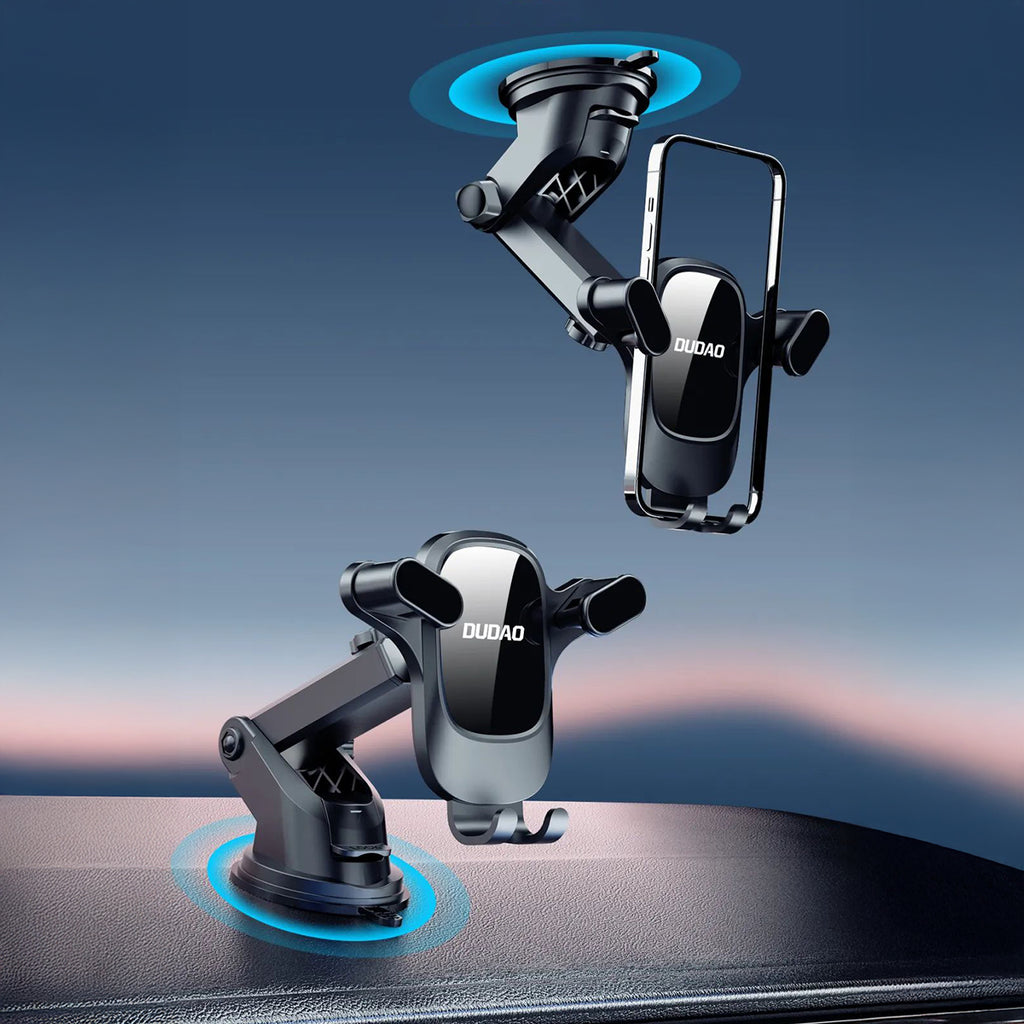 Dudao F5PRO+ automobilio laikiklis su siurbimo puodeliu - juodas -- Cell phone holders