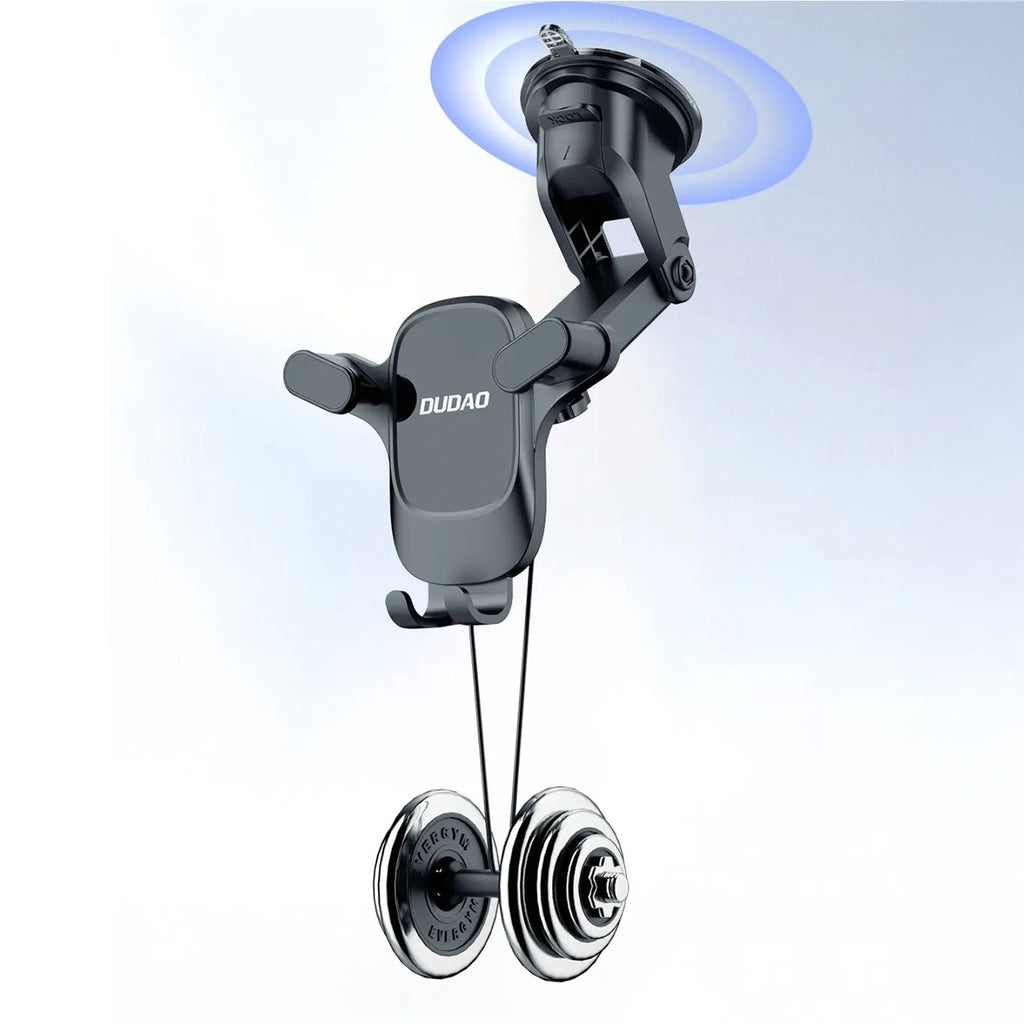 Dudao F5PRO+ automobilio laikiklis su siurbimo puodeliu - juodas -- Cell phone holders