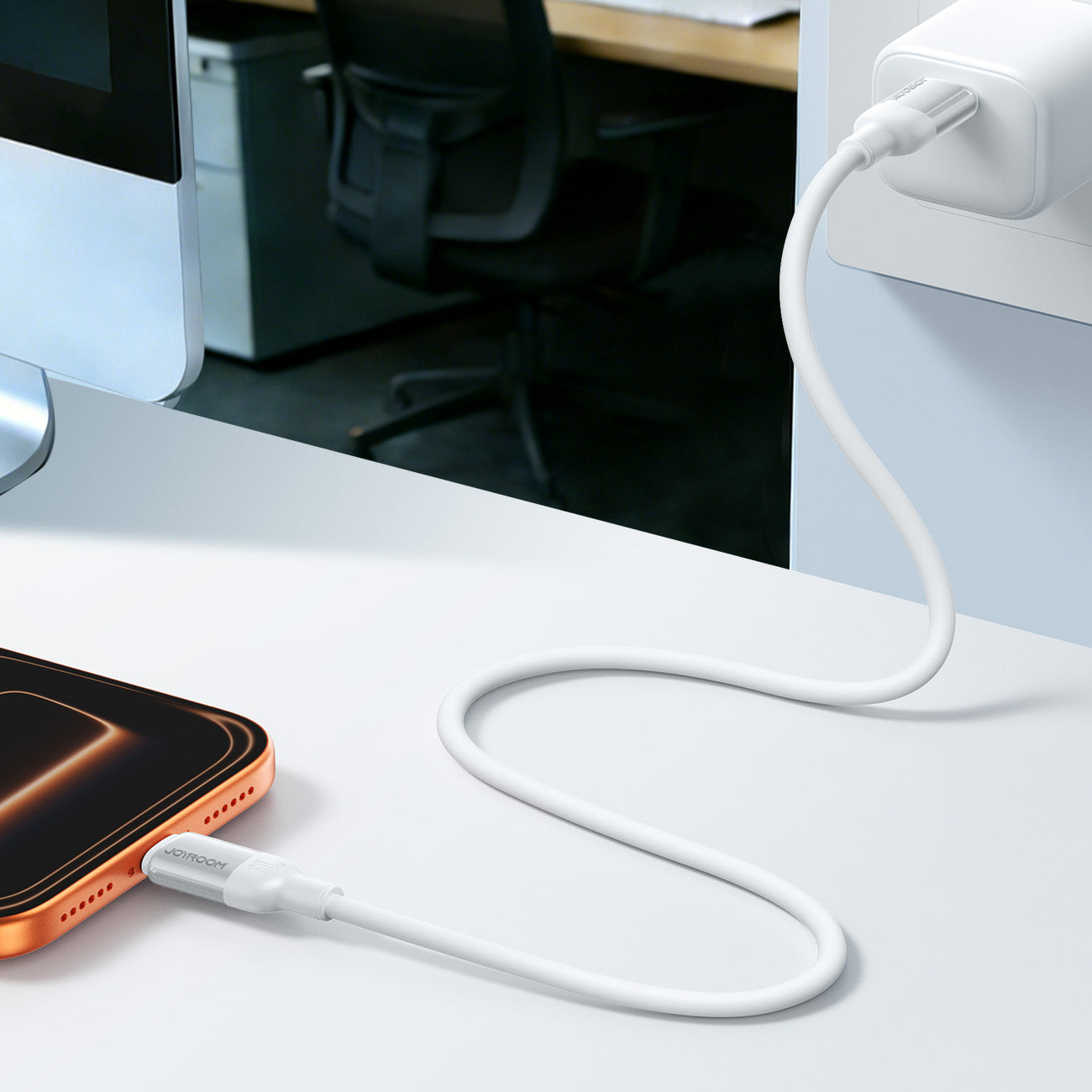 Joyroom S-A62 Lively Series 60W USB-C - USB-C kabelis 1,2m - balta -- Cell phone cables