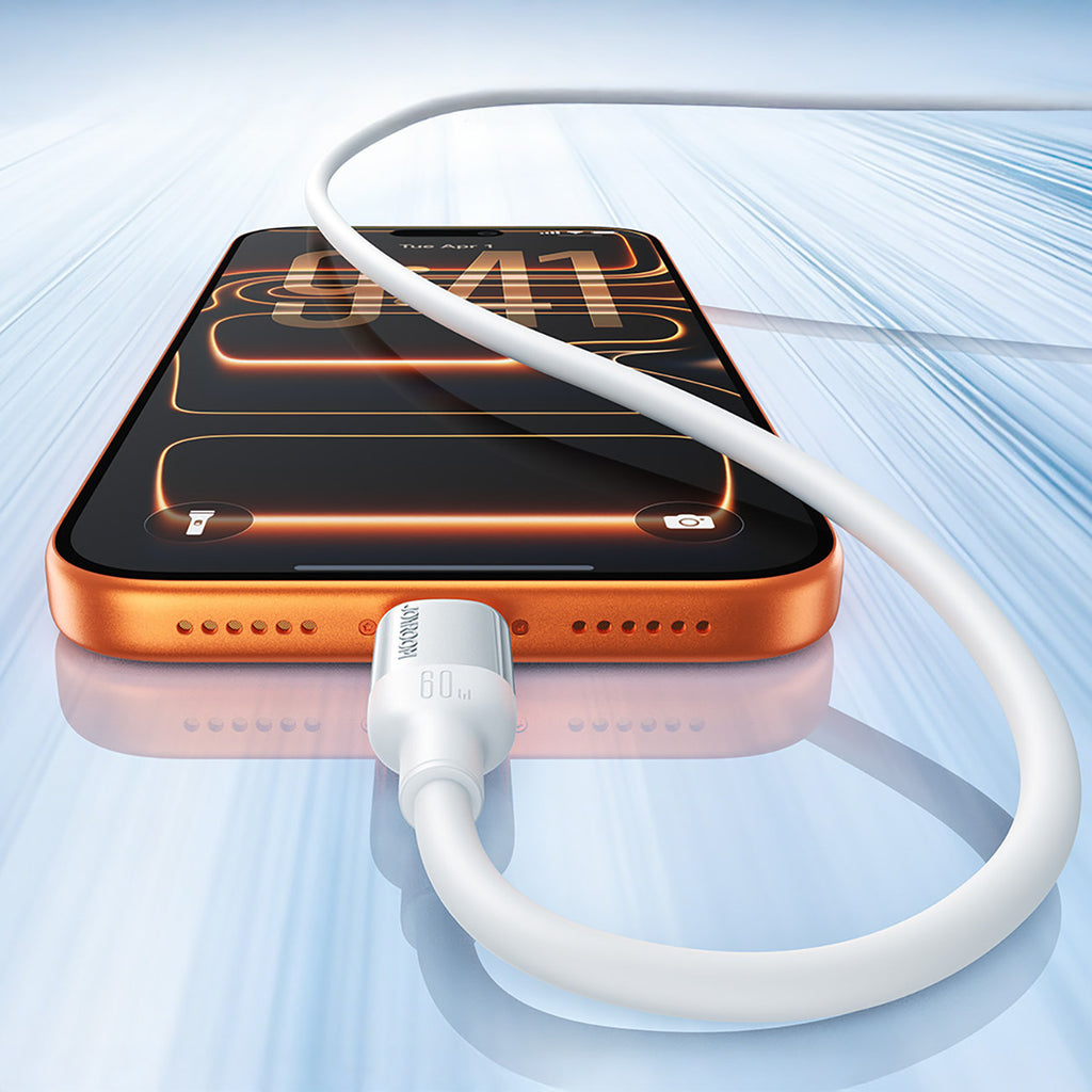Joyroom S-A62 Lively Series 3A USB-A - USB-C kabelis 1.2 m - baltas -- Cell phone cables