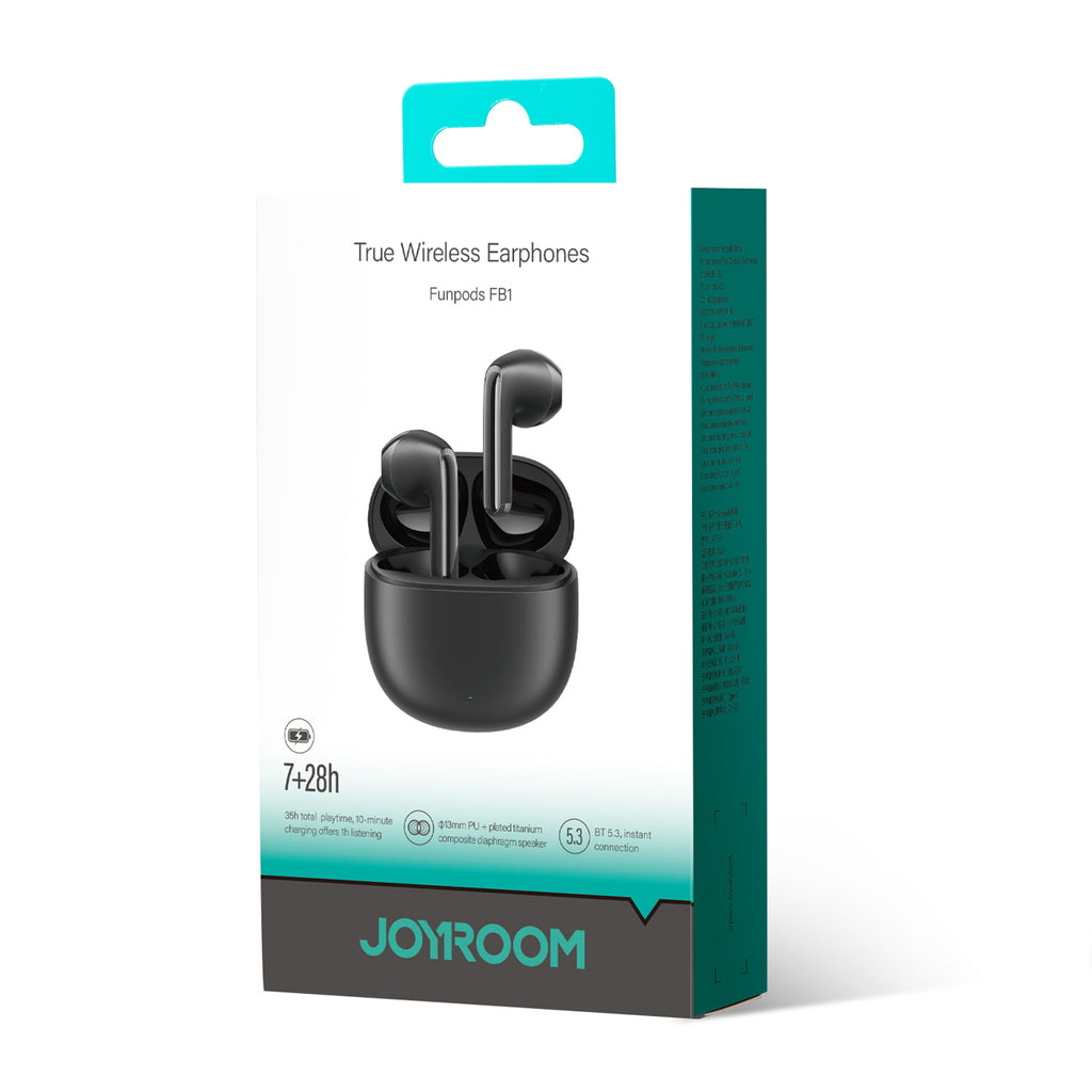 Joyroom JR-FB1 Funpods Bluetooth 6.0 Į ausį TWS Belaidės Ausinės - Juodos -- Headphones