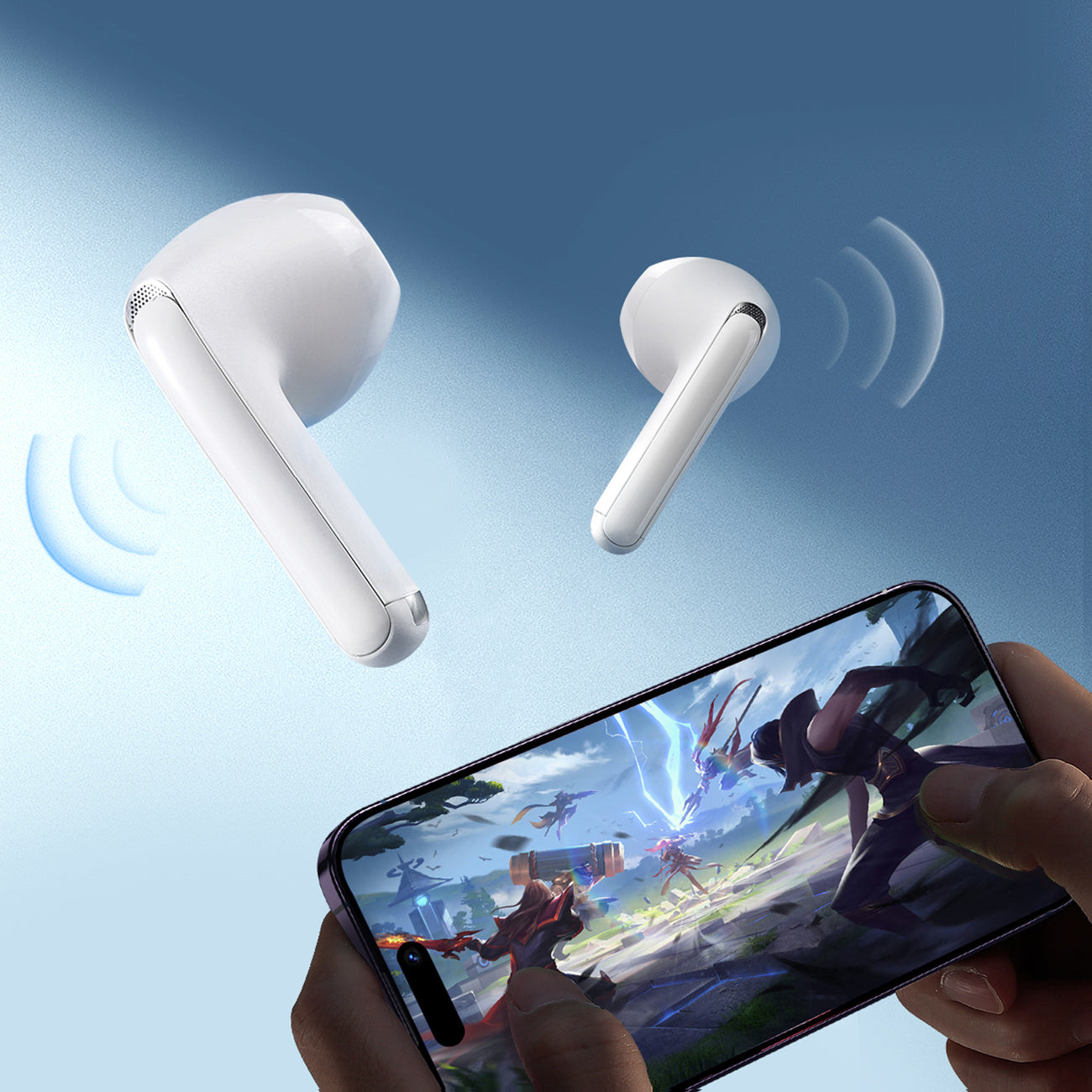 Joyroom JR-FB1 Funpods Bluetooth 6.0 Į ausį TWS Belaidės Ausinės - Baltos -- Headphones