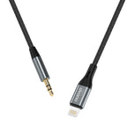 Dudao Lightning į mini jack 3.5mm garso kabelis 1m pilka (L11PRO) -- Audio Cables