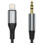 Dudao Lightning į mini jack 3.5mm garso kabelis 1m pilka (L11PRO) -- Audio Cables