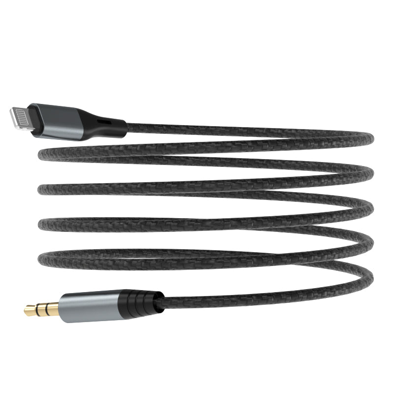 Dudao Lightning į mini jack 3.5mm garso kabelis 1m pilka (L11PRO) -- Audio Cables