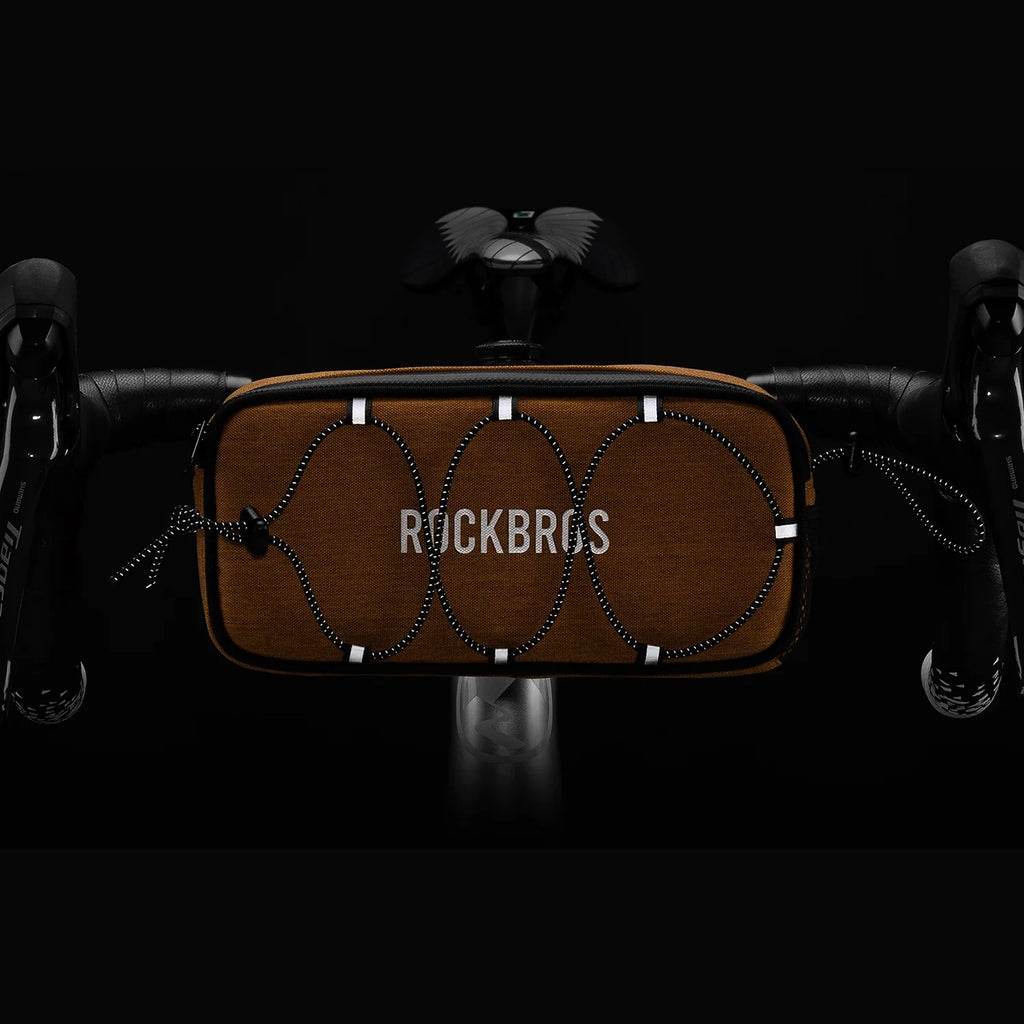 Rockbros TL001 ROAD TO SKY 1.9L Dviračio krepšys vairamiui atsparus vandeniui - Oranžinis -- Bicycle Bags