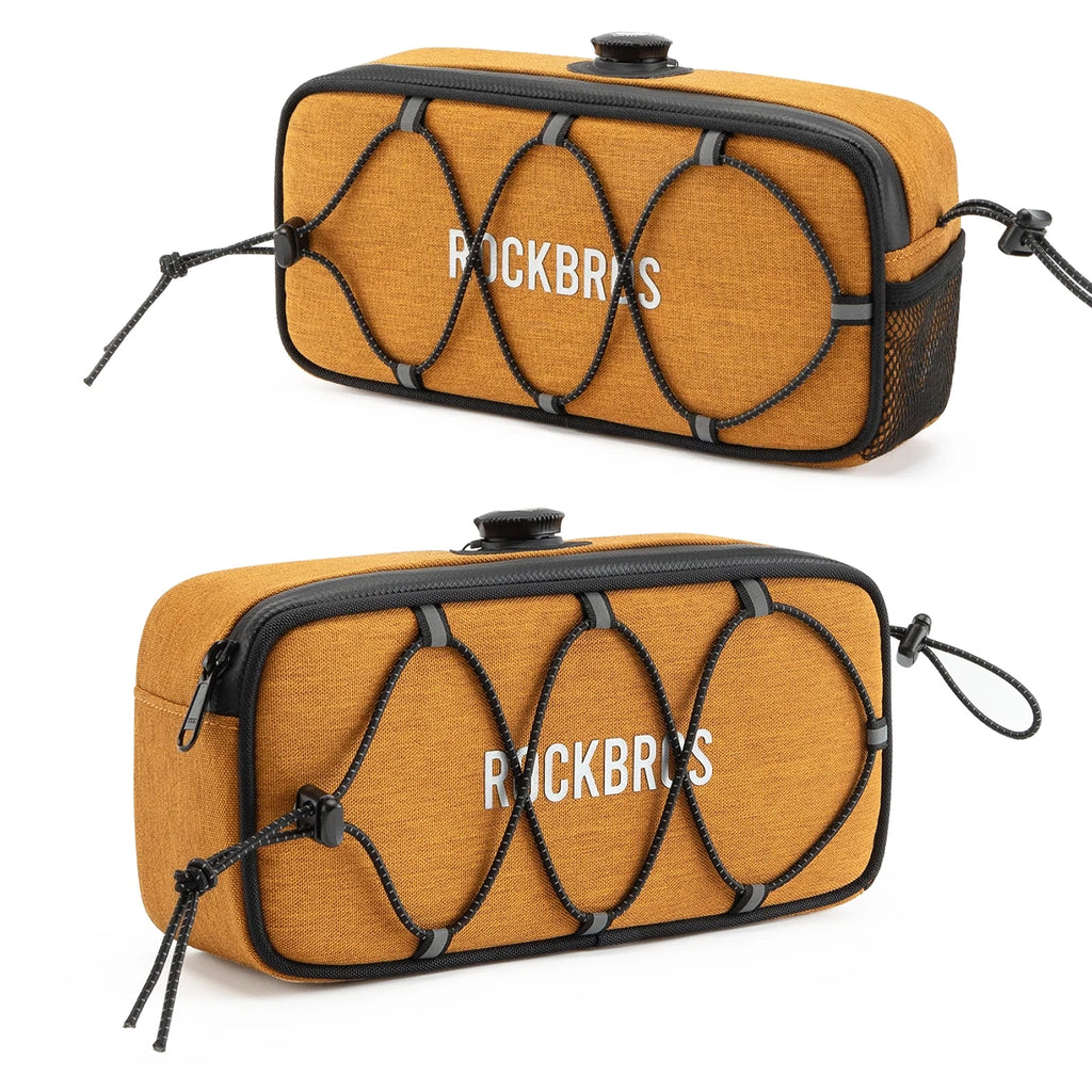 Rockbros TL001 ROAD TO SKY 1.9L Dviračio krepšys vairamiui atsparus vandeniui - Oranžinis -- Bicycle Bags