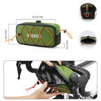 Rockbros TL001 ROAD TO SKY 1.9L Atsparus vandeniui dviračio krepšys vairamiui - Žalias -- Bicycle Bags