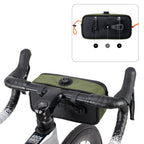 Rockbros TL001 ROAD TO SKY 1.9L Atsparus vandeniui dviračio krepšys vairamiui - Žalias -- Bicycle Bags