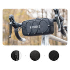 Rockbros TL001 ROAD TO SKY 1,9L vandeniui atsparus dviračio vairo krepšys - juodas -- Bicycle Bags