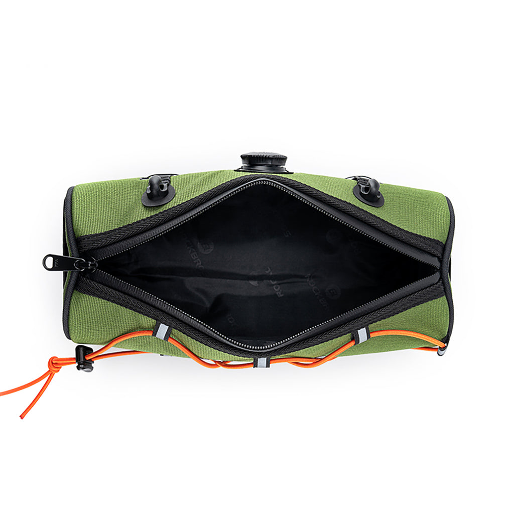 Rockbros TL002 ROAD TO SKY 1,5L vandeniui atsparus vairo krepšys - žalias -- Bicycle Bags