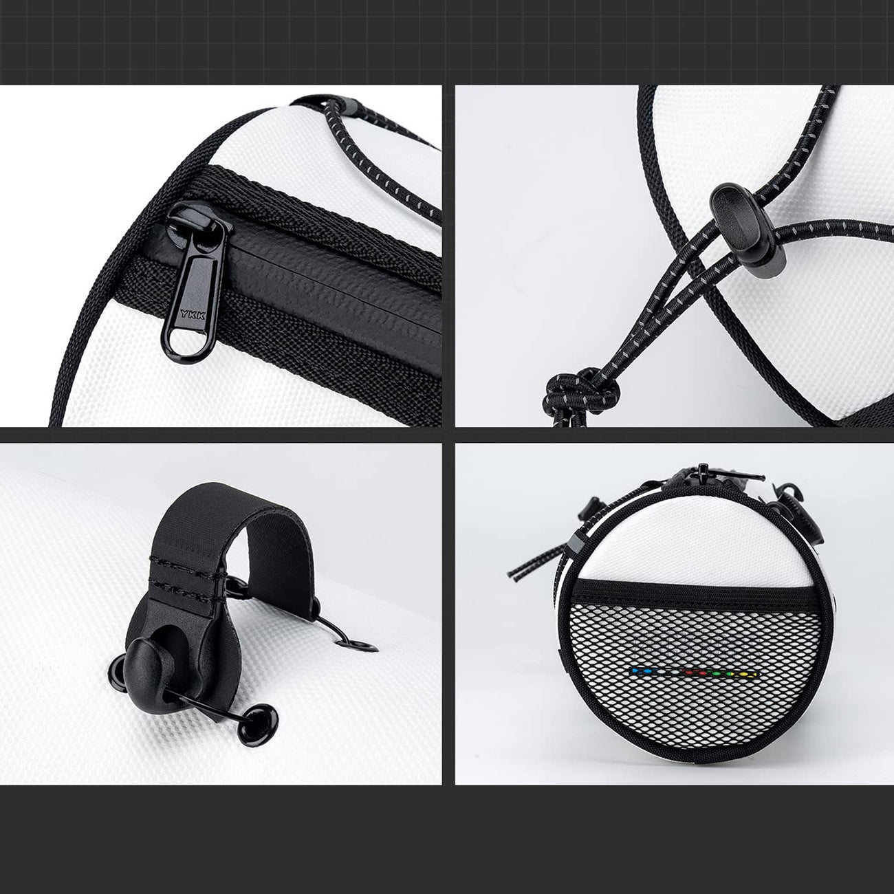 Rockbros TL002 ROAD TO SKY 1,5L vandeniui atsparus vairo krepšys - baltas -- Bicycle Bags