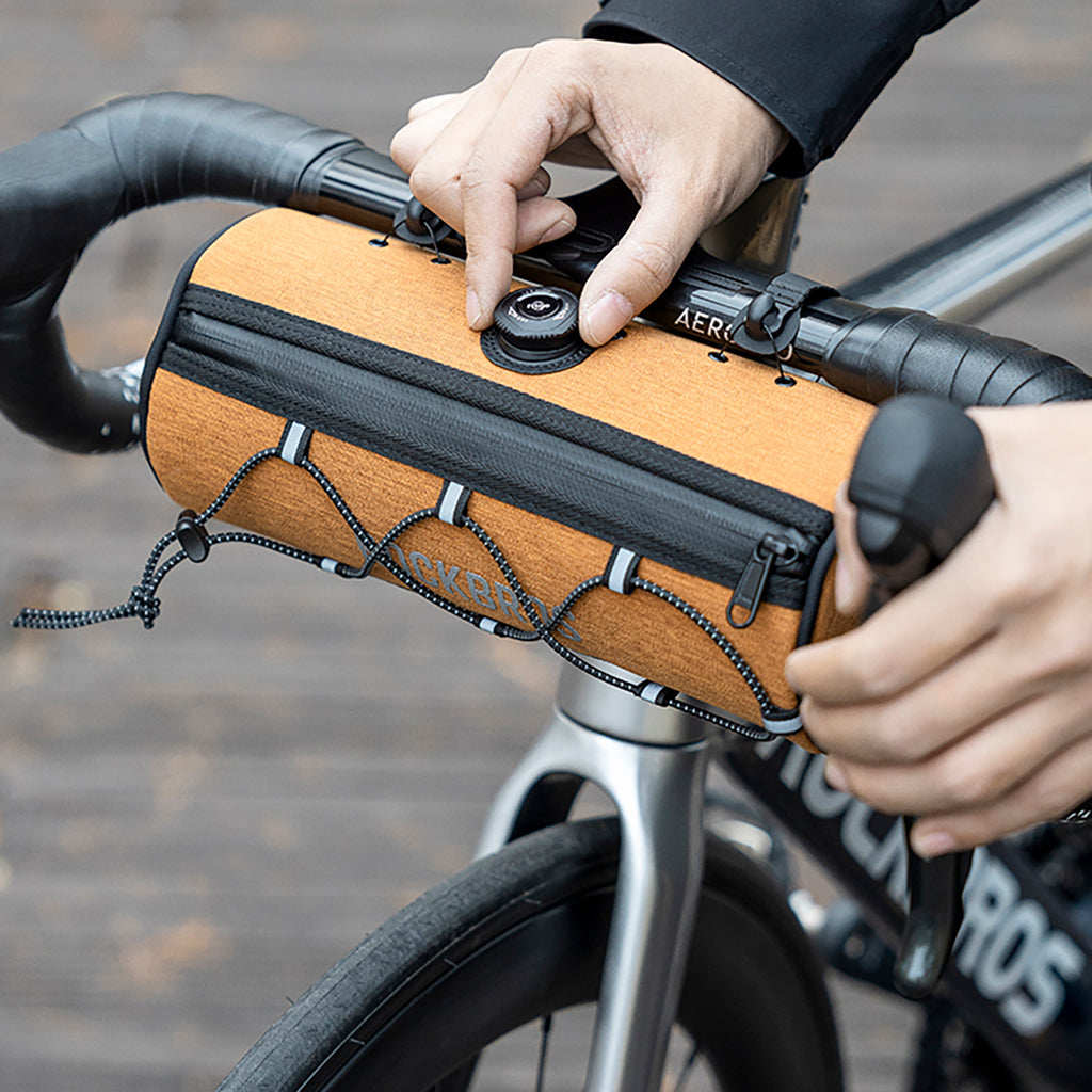 Rockbros TL002 ROAD TO SKY 1,5L vandeniui atsparus vairo krepšys - oranžinis -- Bicycle Bags