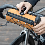 Rockbros TL002 ROAD TO SKY 1,5L vandeniui atsparus vairo krepšys - oranžinis -- Bicycle Bags