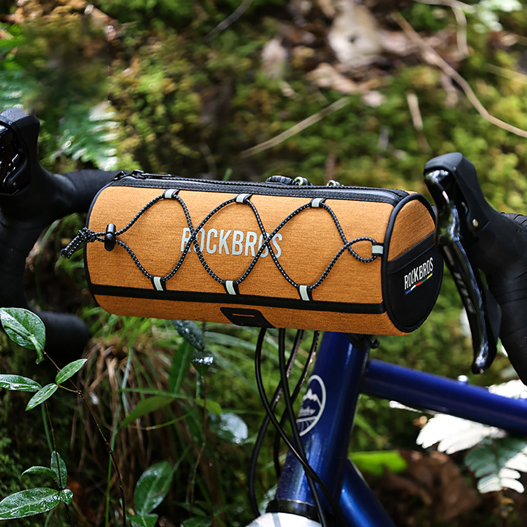 Rockbros TL002 ROAD TO SKY 1,5L vandeniui atsparus vairo krepšys - oranžinis -- Bicycle Bags
