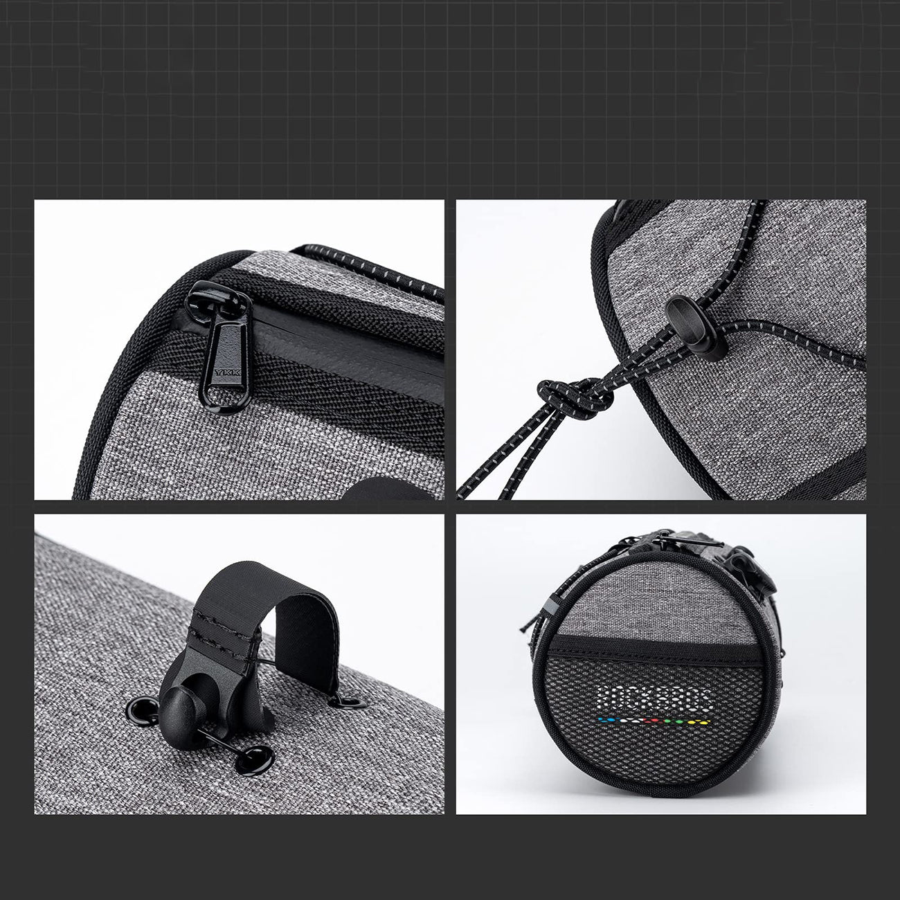 Rockbros TL002 ROAD TO SKY 1,5L vandeniui atsparus vairo krepšys - pilka -- Bicycle Bags