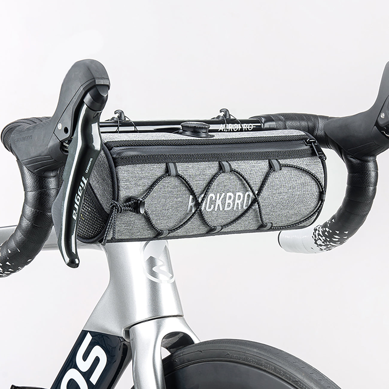 Rockbros TL002 ROAD TO SKY 1,5L vandeniui atsparus vairo krepšys - pilka -- Bicycle Bags