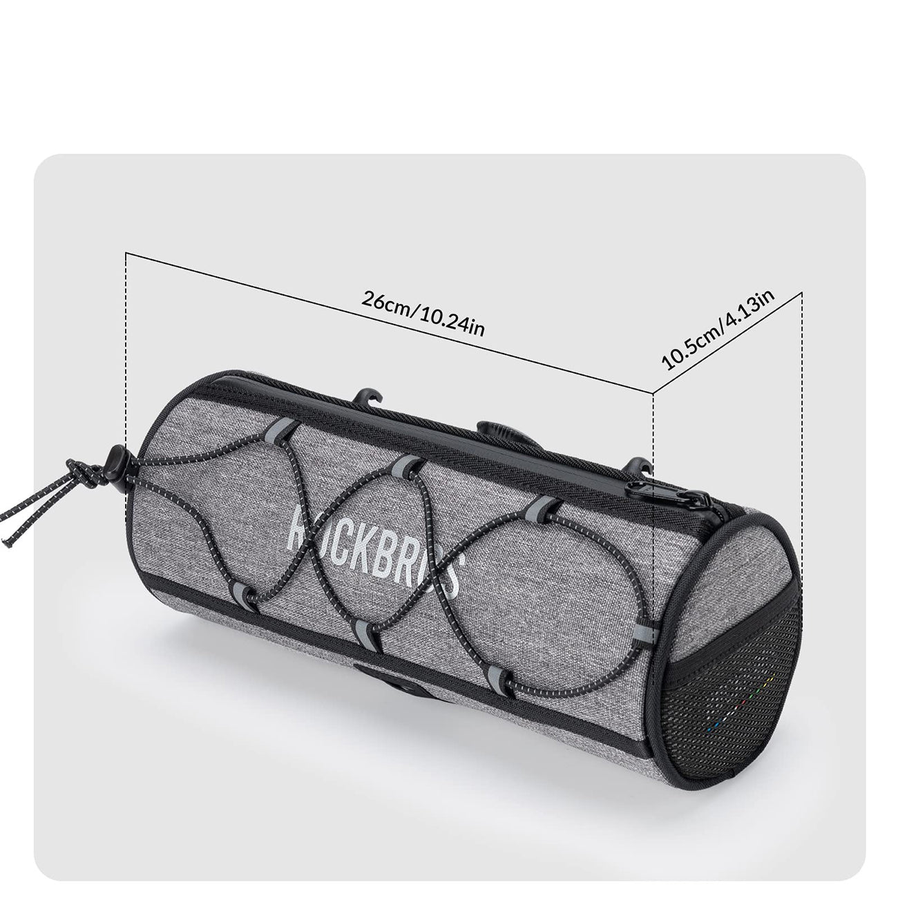 Rockbros TL002 ROAD TO SKY 1,5L vandeniui atsparus vairo krepšys - pilka -- Bicycle Bags