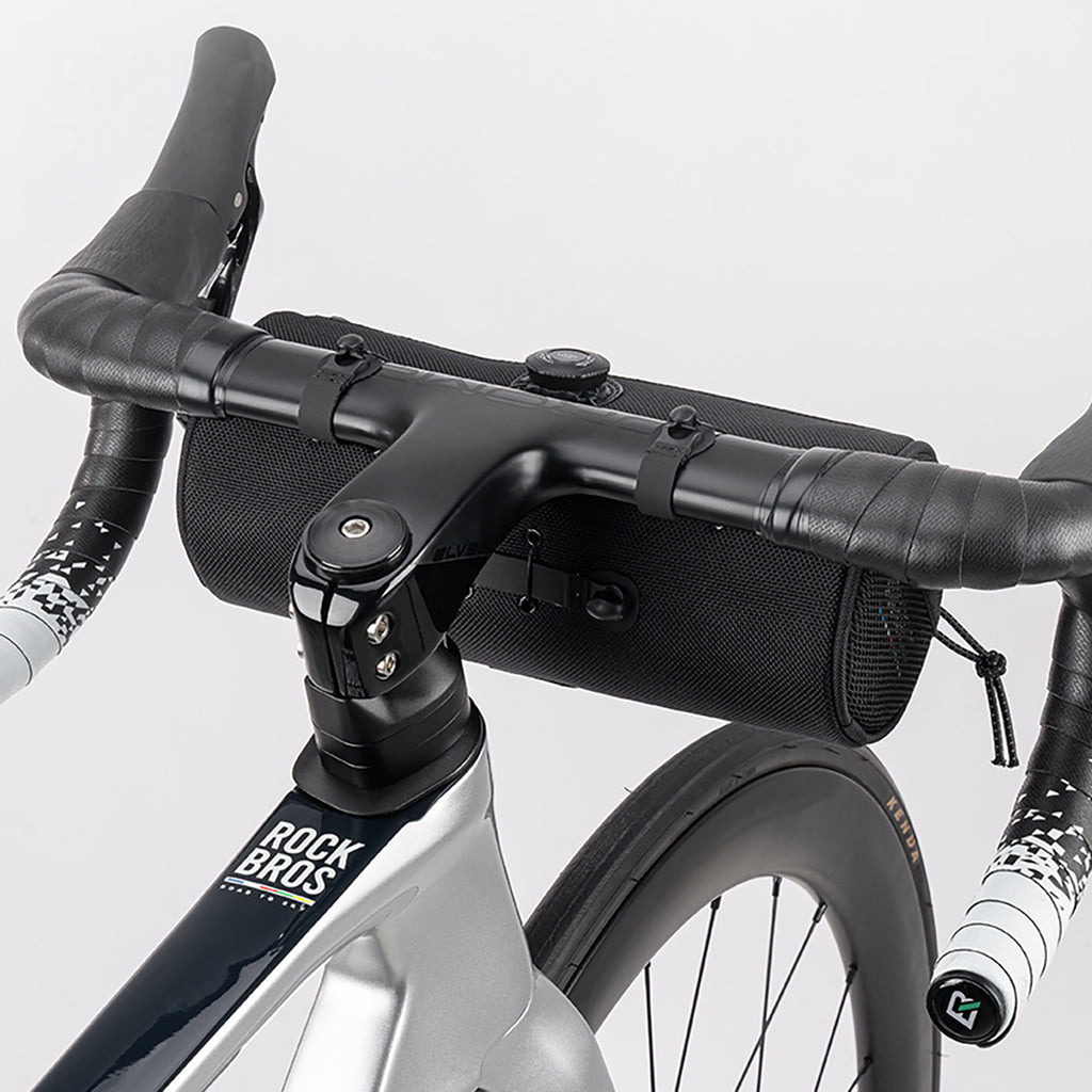 Rockbros TL002 ROAD TO SKY 1,5L nepralaidus vairo dviračio krepšys - Juodas -- Bicycle Bags
