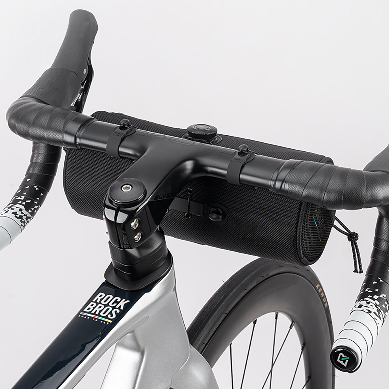 Rockbros TL002 ROAD TO SKY 1,5L nepralaidus vairo dviračio krepšys - Juodas -- Bicycle Bags