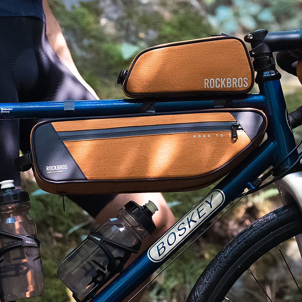Rockbros TL003 ROAD TO SKY 2L rėmo krepšys nepralaidus - Oranžinis -- Bicycle Bags