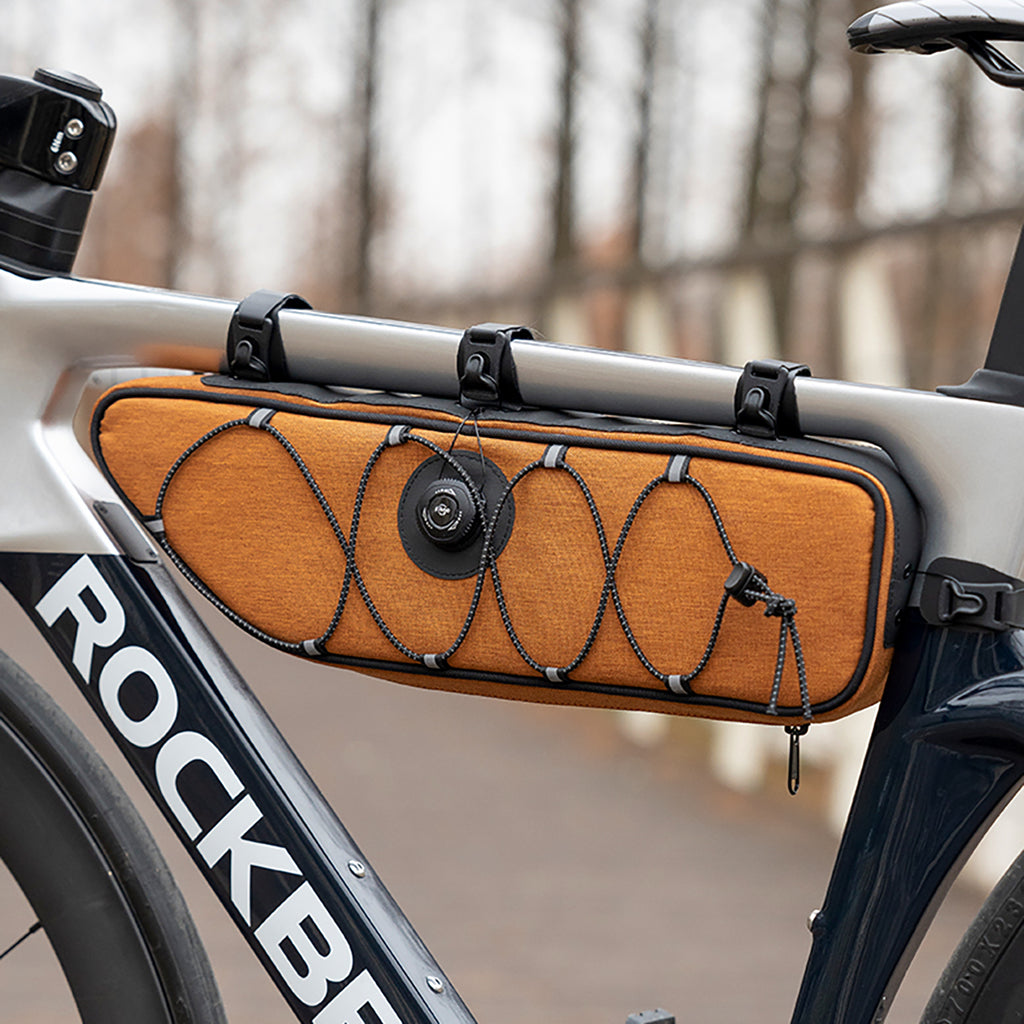 Rockbros TL003 ROAD TO SKY 2L rėmo krepšys nepralaidus - Oranžinis -- Bicycle Bags
