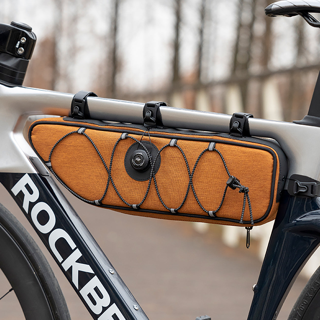 Rockbros TL003 ROAD TO SKY 2L rėmo krepšys nepralaidus - Oranžinis -- Bicycle Bags