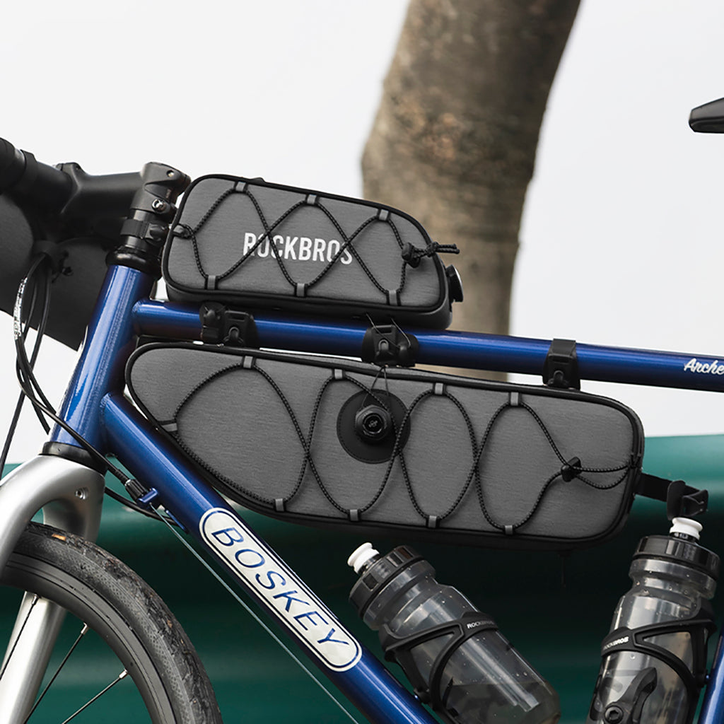 Rockbros TL003 ROAD TO SKY 2L rėmo krepšys atsparus vandeniui - pilka -- Bicycle Bags