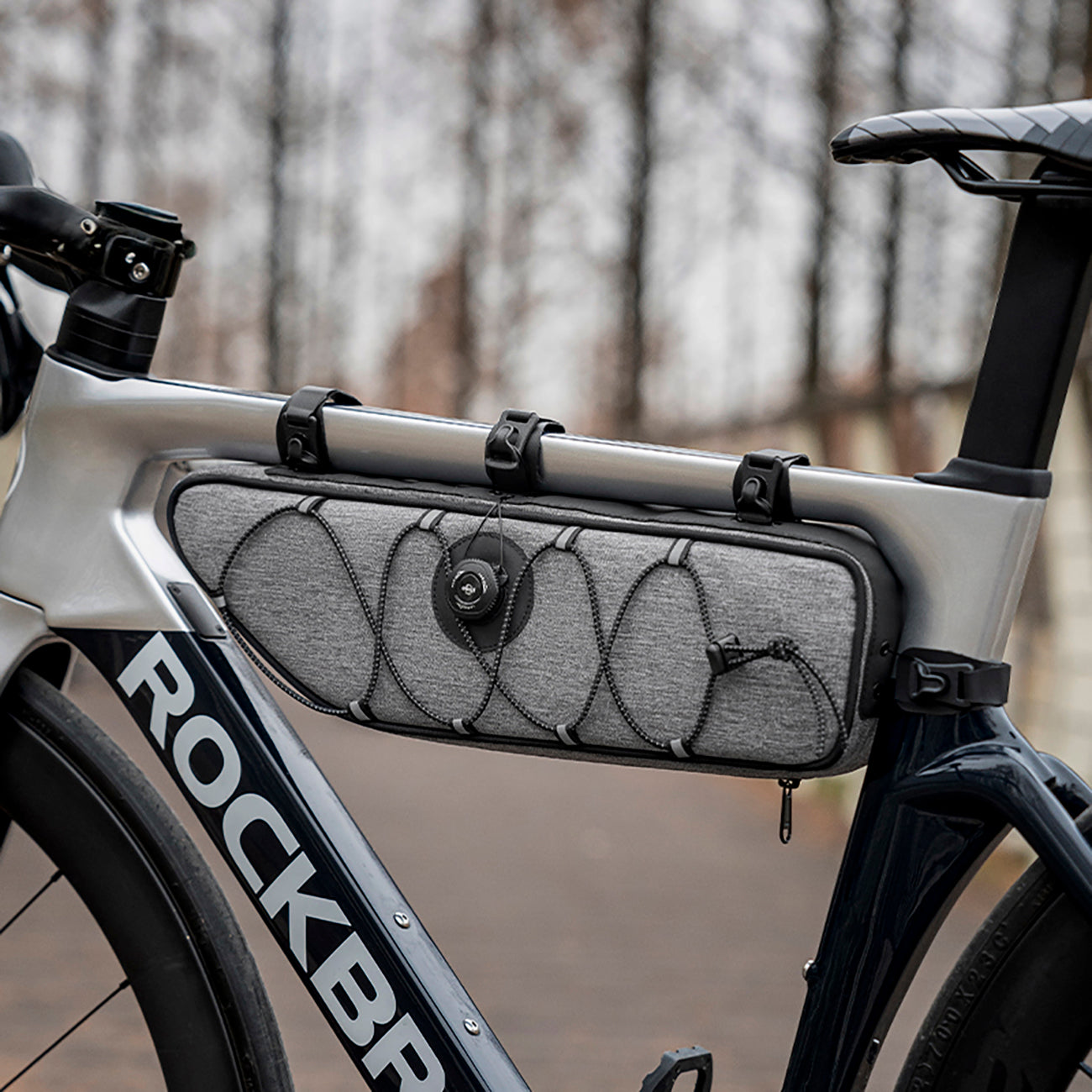 Rockbros TL003 ROAD TO SKY 2L rėmo krepšys atsparus vandeniui - pilka -- Bicycle Bags