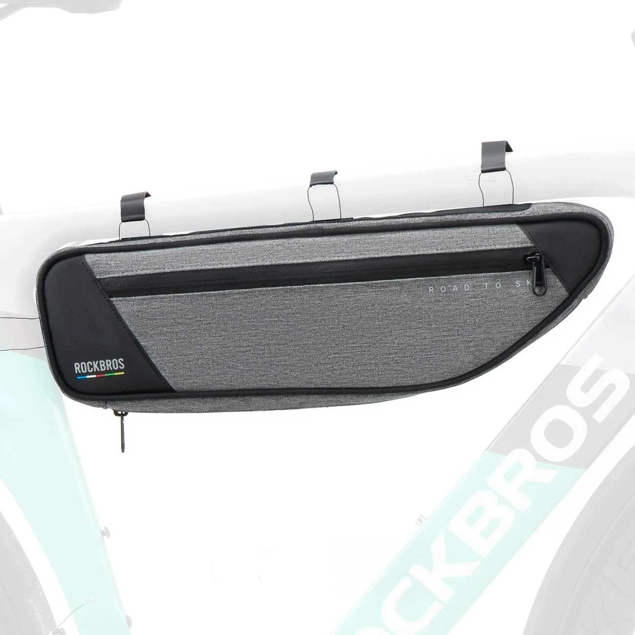 Rockbros TL003 ROAD TO SKY 2L rėmo krepšys atsparus vandeniui - pilka -- Bicycle Bags