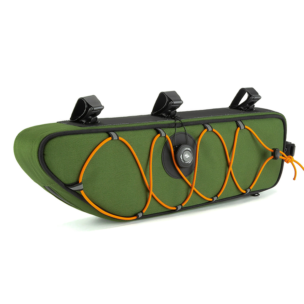 Rockbros TL003 ROAD TO SKY 2L rėmo krepšys atsparus vandeniui - žalia -- Bicycle Bags