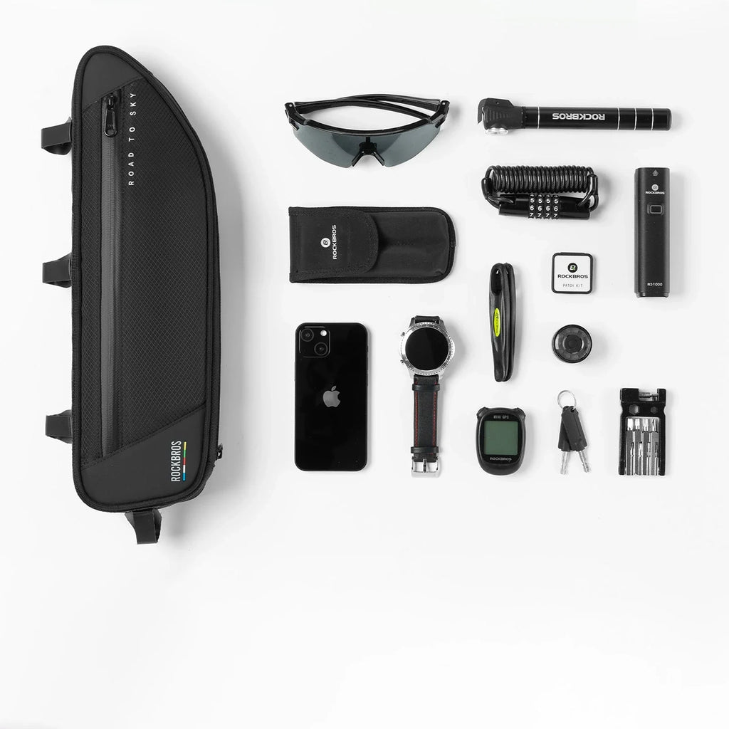 Rockbros TL003 ROAD TO SKY 2L rėmo krepšys atsparus vandeniui - juoda -- Bicycle Bags