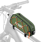 Rockbros TL004 ROAD TO SKY 0,7L atsparus vandeniui dviračio rėmo krepšys - žalia -- Bicycle Bags