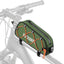 Rockbros TL004 ROAD TO SKY 0,7L atsparus vandeniui dviračio rėmo krepšys - žalia -- Bicycle Bags
