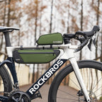 Rockbros TL004 ROAD TO SKY 0,7L atsparus vandeniui dviračio rėmo krepšys - žalia -- Bicycle Bags