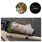 Rockbros TL004 ROAD TO SKY 0,7L atsparus vandeniui dviračio rėmo krepšys - žalia -- Bicycle Bags