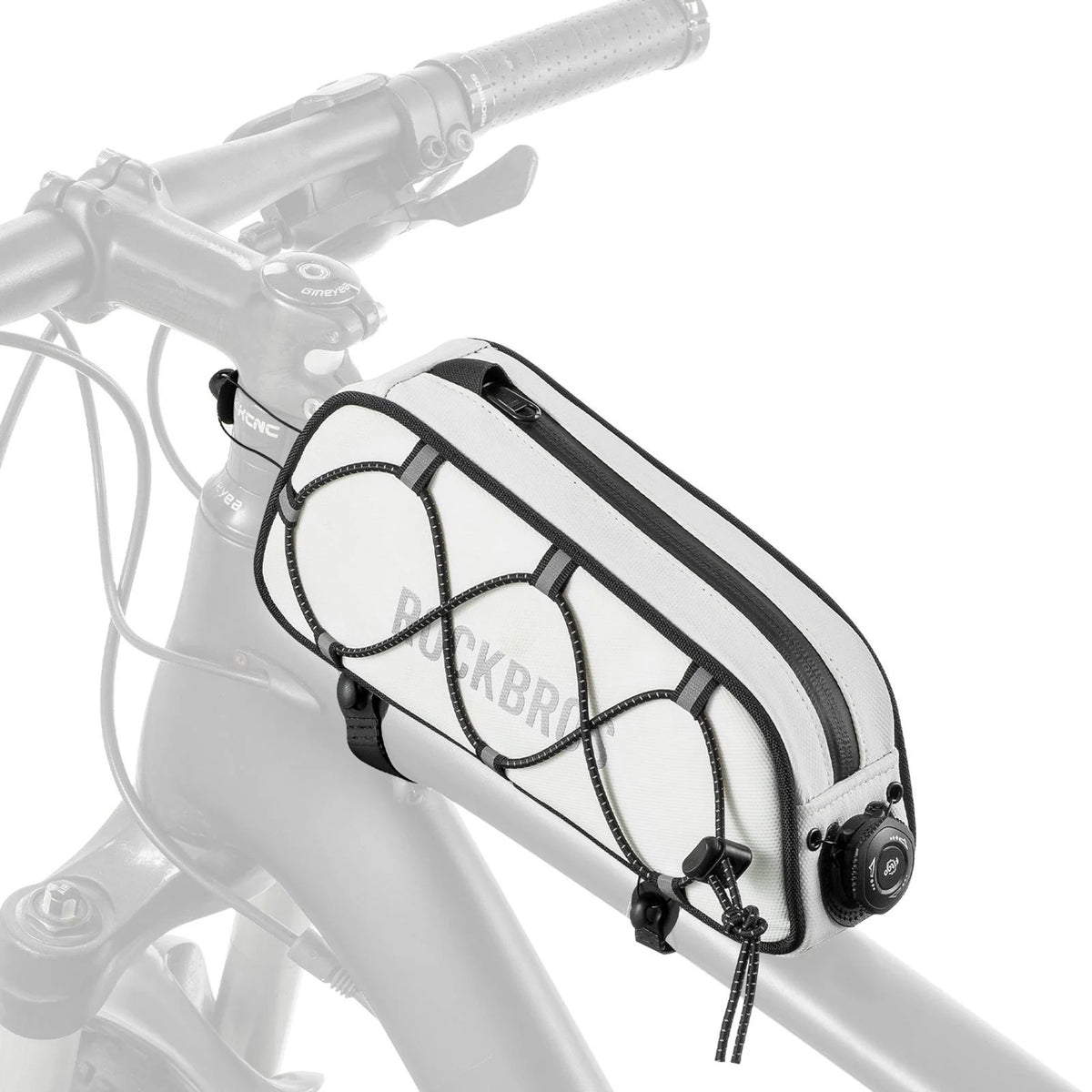 Rockbros TL004 ROAD TO SKY 0,7L atsparus vandeniui dviračio rėmo krepšys - balta -- Bicycle Bags