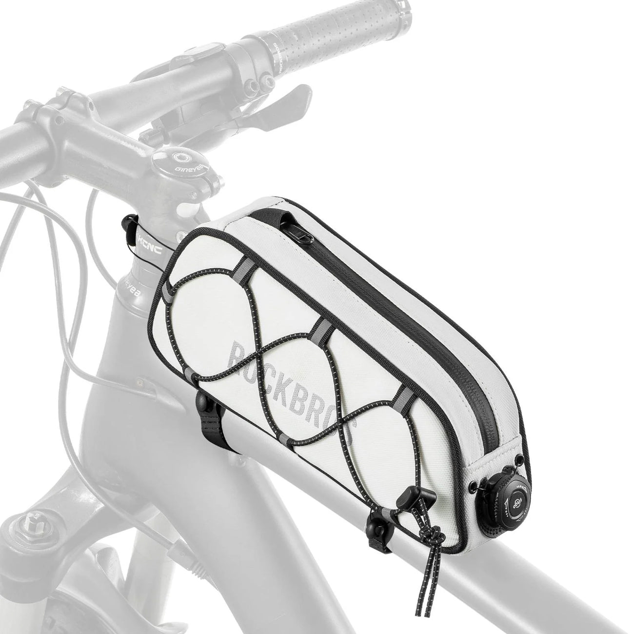Rockbros TL004 ROAD TO SKY 0,7L atsparus vandeniui dviračio rėmo krepšys - balta -- Bicycle Bags