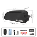 Rockbros TL004 ROAD TO SKY 0.7L Nepermerkiamas rėmo dviračio krepšys - juodas -- Bicycle Bags